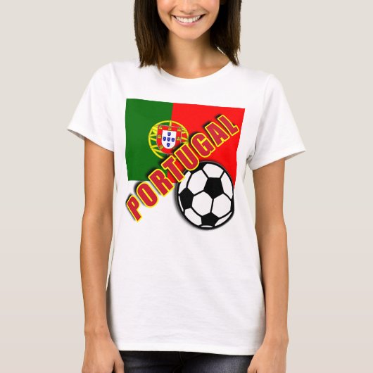 ポルトガルの世界のサッカーファンのTシャツ Tシャツ (正面)