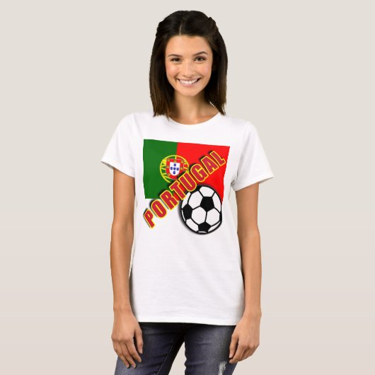 ポルトガルの世界のサッカーファンのTシャツ Tシャツ (正面フル)