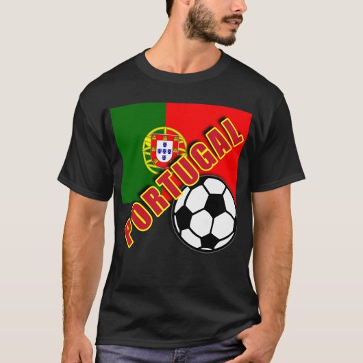 ポルトガルの世界のサッカーファンのTシャツ Tシャツ (正面)