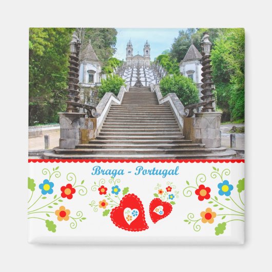 ポルトガルの写真 – Bom Jesus Sanctuary, Braga マグネット (正面)