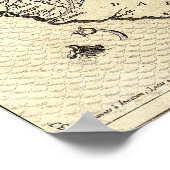 ポルトガルの古代地図 ポスター (角)