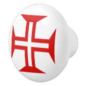 ポルトガルの国の十字の旗の記号 セラミックノブ (右)