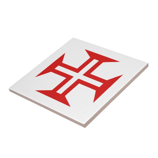 ポルトガルの国の十字の旗の記号 タイル (側面)