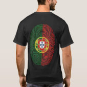 ポルトガルの国旗の指紋と紋章Tシャツ Tシャツ (裏面)