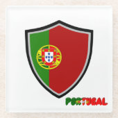 ポルトガルの国旗 ガラスコースター (正面)