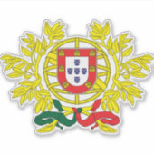ポルトガルの国章愛国ステッカー シール (正面)
