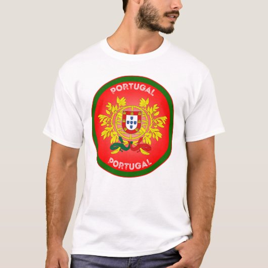 ポルトガルの国章 サークルデザイン Tシャツ (正面)