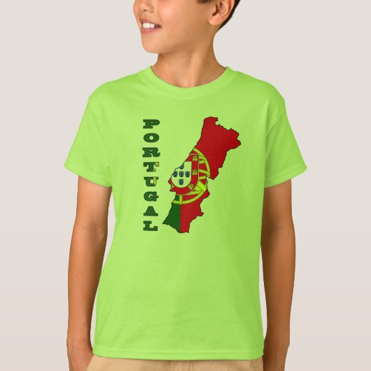 ポルトガルの地図の旗 Tシャツ (正面)