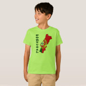 ポルトガルの地図の旗 Tシャツ (正面フル)