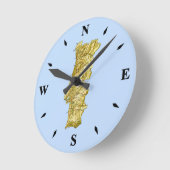 ポルトガルの地図時計 ラウンド壁時計 (傾斜)