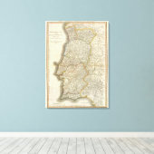 ポルトガルの地図 キャンバスプリント (インサイチュ (ウッドフロア))