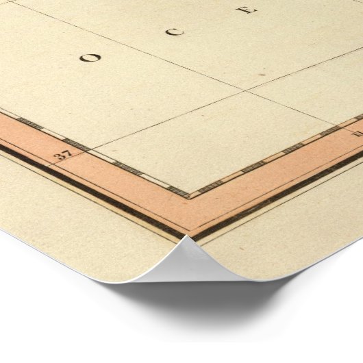 ポルトガルの地図 ポスター (角)