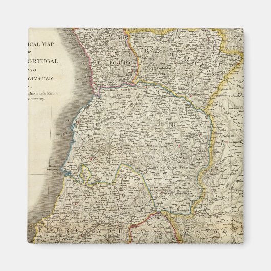 ポルトガルの地図 マグネット (正面)