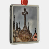 ポルトガルの墓地クロスクローズアップ メタルオーナメント (右)