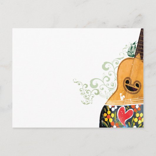 ポルトガルの多くのシンボル - ポルトガルギター ポストカード (正面)