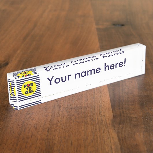 ポルトガルの太陽 デスクネームプレート (側面)