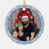 ポルトガルの家族の写真とタイル枠 セラミックオーナメント (正面)
