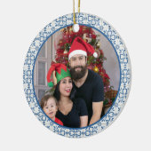 ポルトガルの家族の写真とタイル枠 セラミックオーナメント (左)