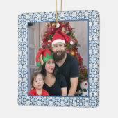 ポルトガルの家族の写真とタイル枠 セラミックオーナメント (左)
