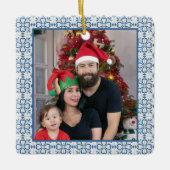 ポルトガルの家族の写真とタイル枠 セラミックオーナメント (正面)
