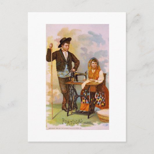 ポルトガルの少年+少女 ポストカード (正面)