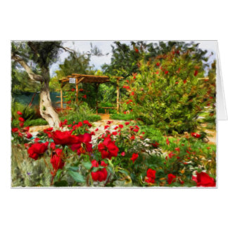 ポルトガルの庭の空白のなカードの望楼