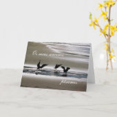 ポルトガルの悔やみや弔慰カードかcondolencias: カモメ カード (黄色い花)