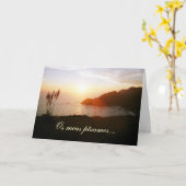 ポルトガルの悔やみや弔慰カードかcondolencias: 日没 カード (黄色い花)