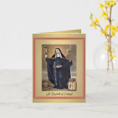 ポルトガルの挨拶状のSt.エリザベス カード (黄色い花)