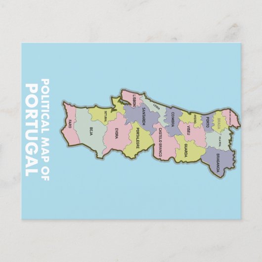 ポルトガルの政治地図 (正面)