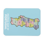 ポルトガルの政治地図 マグネット (横)