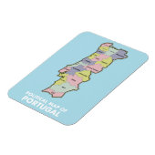 ポルトガルの政治地図 マグネット (左側)