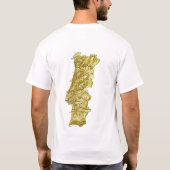 ポルトガルの旗および地図のTシャツ Tシャツ (裏面)
