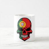 ポルトガルの旗のスカル コーヒーマグカップ (中央)