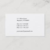 ポルトガルの旗の名刺 名刺 (裏面)