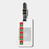 ポルトガルの旗の荷物のラベル ラゲッジタグ (正面縦)