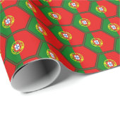 ポルトガルの旗の蜜蜂の巣の包装紙 ラッピングペーパー (ロールコーナー)