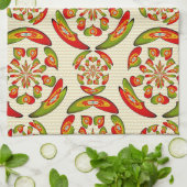 ポルトガルの旗パターン キッチンタオル (折り畳み)