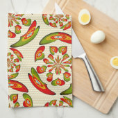 ポルトガルの旗パターン キッチンタオル (四つ折り)