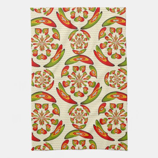 ポルトガルの旗パターン キッチンタオル (縦)