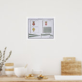 ポルトガルの旗フランスの, c.18 ポスター (キッチン)