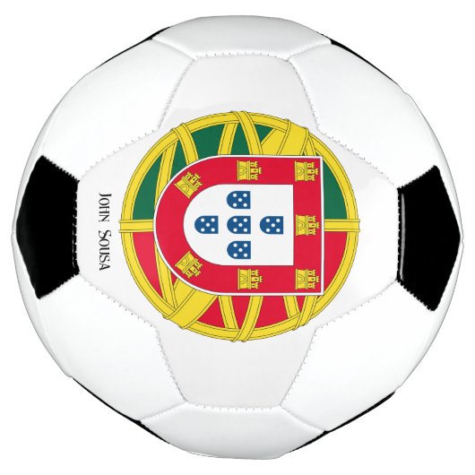 ポルトガルの日の休暇に向けたポルトガル国旗 サッカーボール (回転)