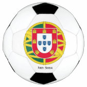 ポルトガルの日の休暇に向けたポルトガル国旗 サッカーボール (正面)
