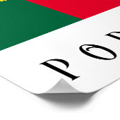 ポルトガルの日の休暇に向けたポルトガル国旗 ポスター (角)