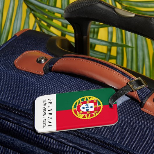 ポルトガルの日の休暇に向けたポルトガル国旗 ラゲッジタグ (正面インサイチュ3)