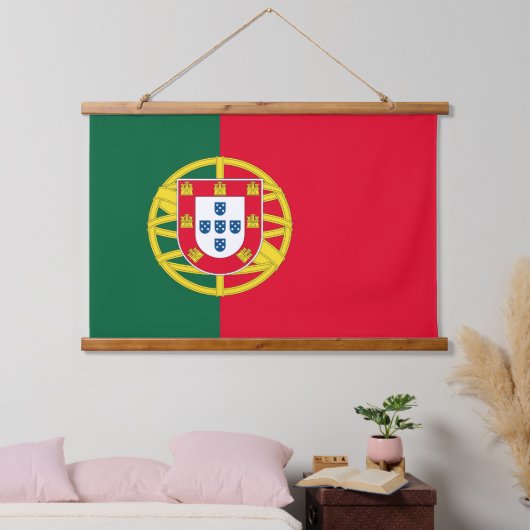 ポルトガルの日の休暇に向けたポルトガル国旗 吊り下げ型タペストリー (寝室)