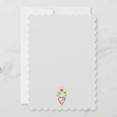 ポルトガルの民俗的な美しい結婚記念日 カード (裏面)