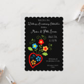 ポルトガルの民俗的な美しい結婚記念日 カード (正面/裏面インサイチュ)