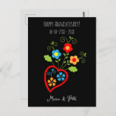 ポルトガルの民俗的な美しい結婚記念日 ポストカード (正面/裏面)