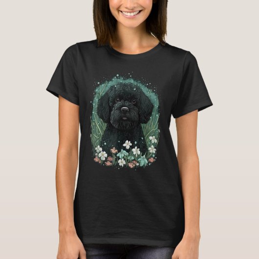 ポルトガルの水上の可愛い愛犬 Tシャツ (正面)